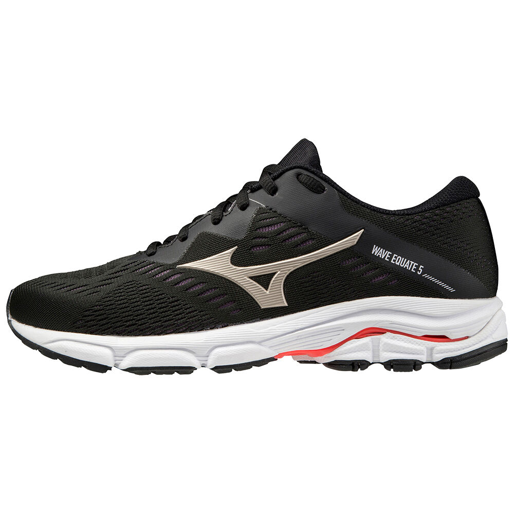 Mizuno Women's Wave Equate 5 Running Shoes Black/Gold/Red (J1GD214842-BGS)